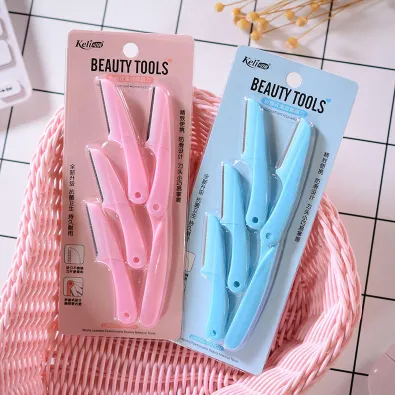 Keli Foldable Eyebrow Shaper/Trimmer Razor (4 pc)