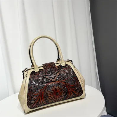 Totem Series Embossed Shoulder Bag 