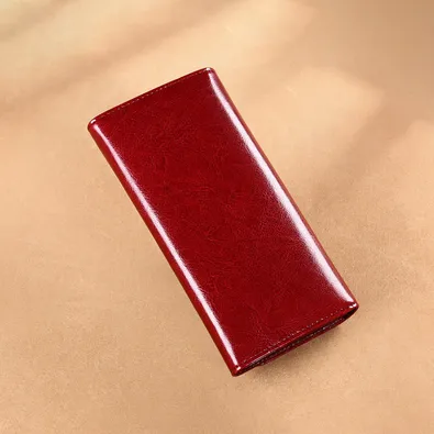 Genuine Leather Long Wallet for Women | Multifunctional Cowhide Handheld Clutch Wallet