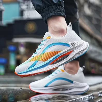 Men's Popcorn Sole Air Cushion Running Shoes - Trendy Sports Sneakers