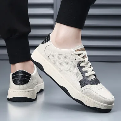  RETRO GENUINE LEATHER CASUAL SNEAKERS
