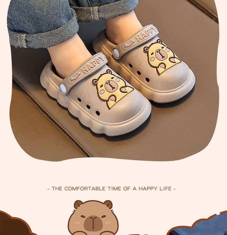 Happy Bear Soft Clogs – Anti-Slip Indoor & Outdoor Kids Sandals