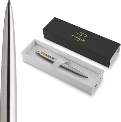 Parker Jotter Stainless Steel Gold Trim Ball Pen (France)