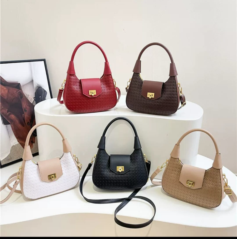 French Crescent-Shaped Shoulder Bag