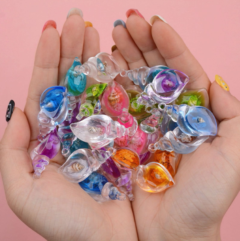 5 Pc DIY Acrylic Shell Jewelry Glow-In-The-Dark 