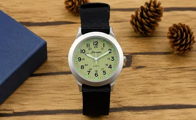 Classic Striped Nylon Strap Quartz Wrist Watch Collection