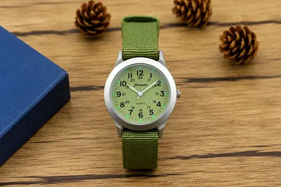 Classic Striped Nylon Strap Quartz Wrist Watch Collection