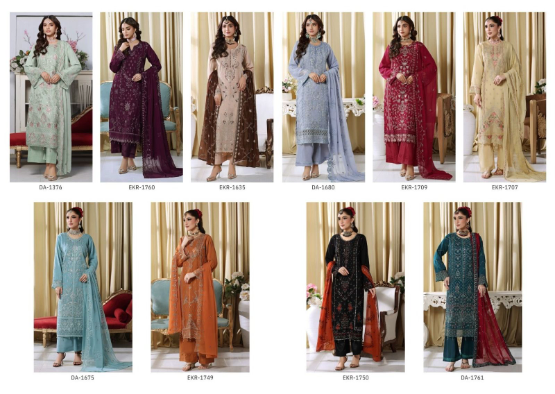 Bin Hameed Inara Vol-8 Luxury Chiffon Unstitched Suit