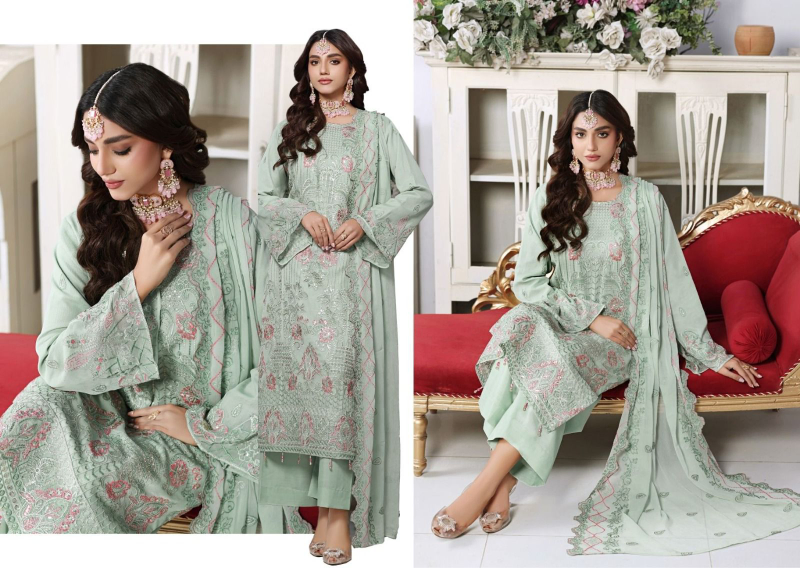 Bin Hameed Inara Vol-8 Luxury Chiffon Unstitched Suit