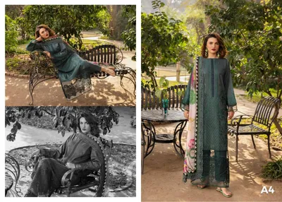Guljee Shopie Cotton Salwar Kameez unsttiched Set 