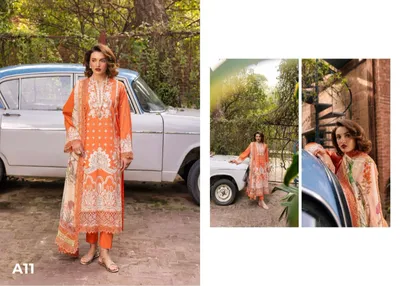 Guljee Shopie Cotton Salwar Kameez unsttiched Set 