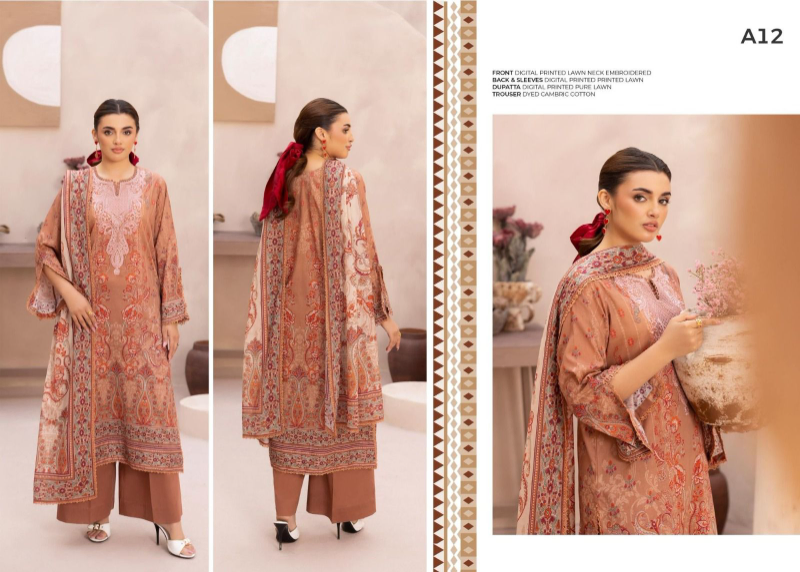 Guljee Shopie Cotton Salwar Kameez Unstitched Set