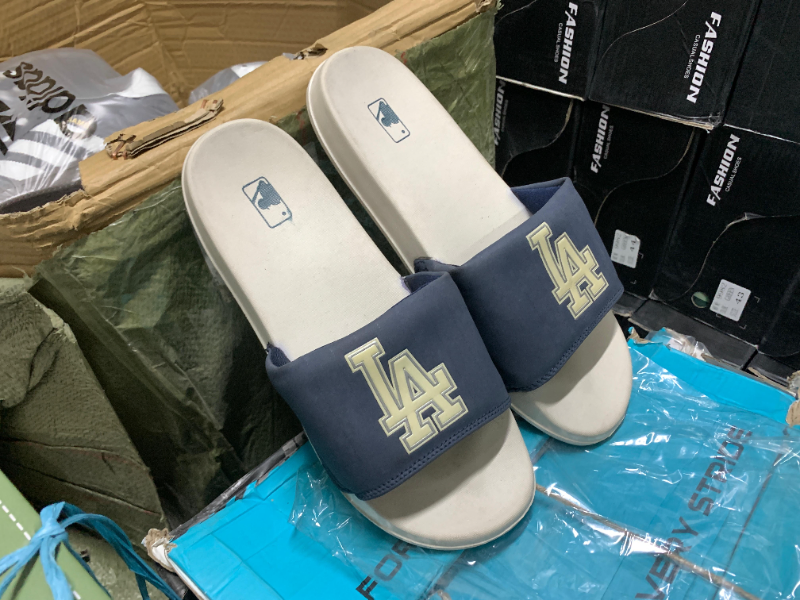 Mlb Slippers Summer Yankees Men's  Casual One-Line Beach Slippers Cross-Border