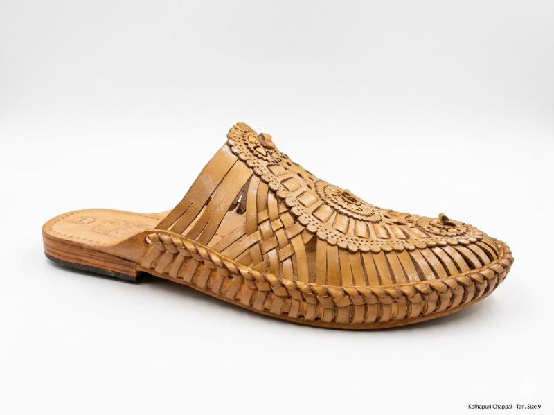 brown Peshawari Chappal Genuine Leather Handcrafted Sole