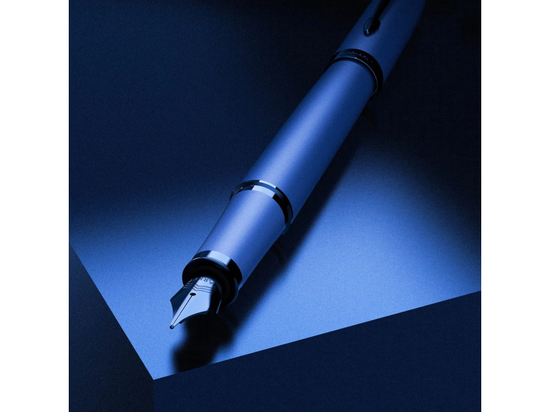 Parker IM Monochrome Fountain Pen – Blue Finish and Trims Fine Nib (France)
