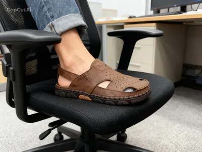 Metro Men’s Patent Leather Ethnicwear Pathani Sandal