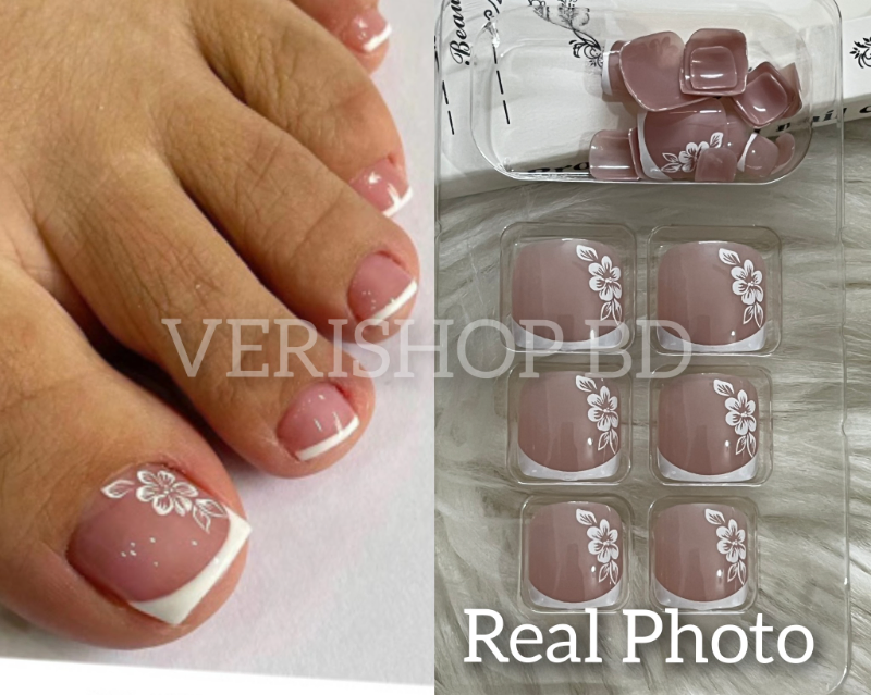 FRENCH FLOWER TOE NAIL 