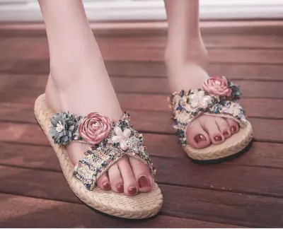 Outfit Fashion Flowers Slippers