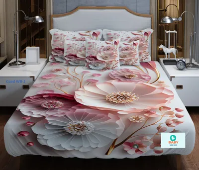 3D Waterproof Bedsheet (King Size 7x8 Feet) 4 piece set WB-01