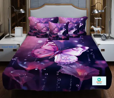 3D Waterproof Bedsheet (King Size 7x8 Feet) 4 piece set WB-20