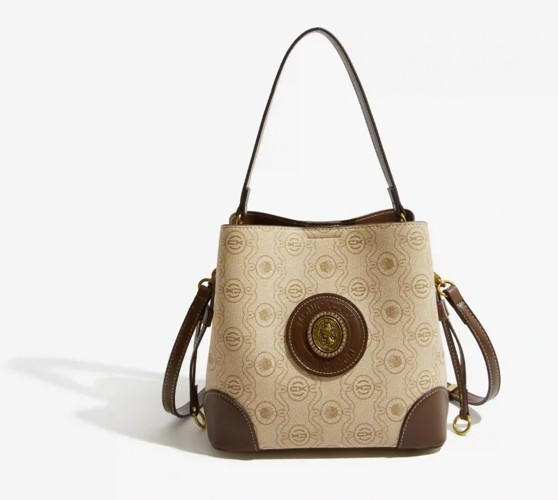 PRINTED BUCKET SHOULDER BAG