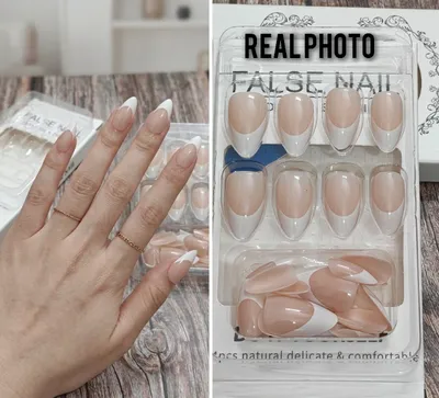 ALMOND SHAPE FRENCH NAIL