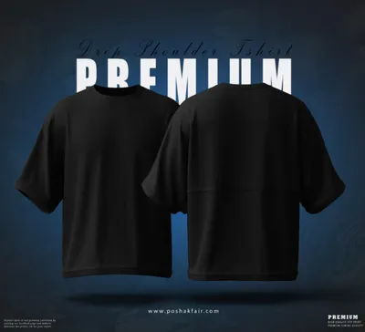 Black Drop Shoulder T-Shirt
