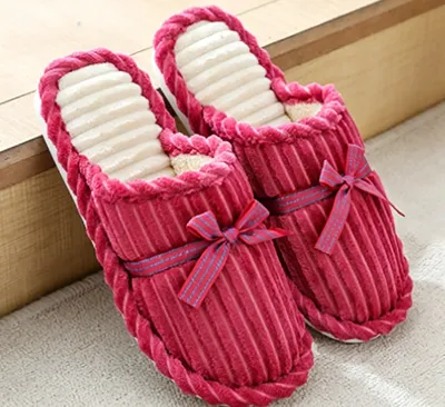 Bow Corduroy Slipper