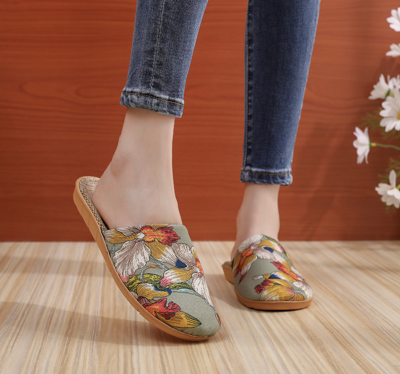 Soft Bottom Cotton and Linen sandals