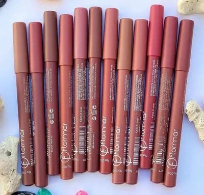 Flormar Matte Wooden Pencil Lip Liner Lipstick Set (12 pcs)