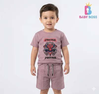 Baby Boss Boys Pink Spider-Man Summer Co-ord Set