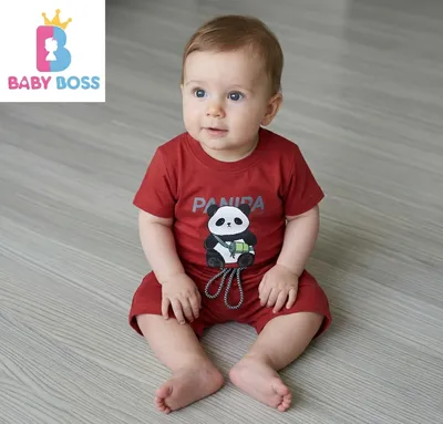 Baby Boss Boys Red Panda T-Shirt & Shorts Set