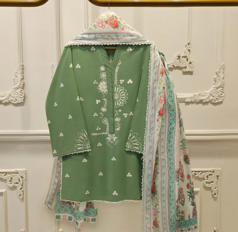 AGHANOOR -2 Piece - Embroidered Cambric Suit S114853