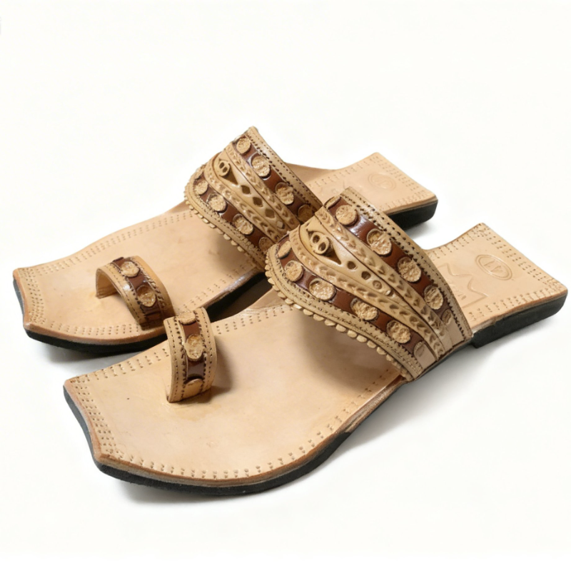 Tan Kolhapuri Chappals — Handcrafted Leather Sandals  for men