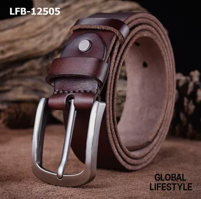 Men's Belt Genuine Leather Pure Cowhide Pin Buckle Belt