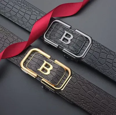  New Crocodile Pattern Leather Belt P