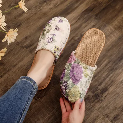 Indoor Cotton and Linen Slippers