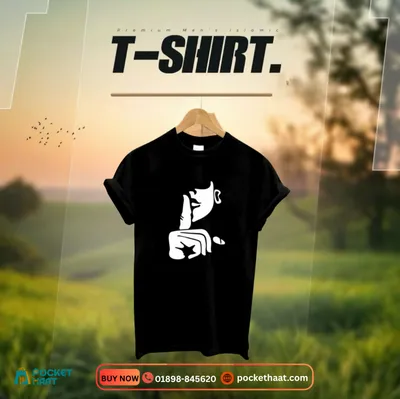 Premium "Pocket Haat" Signature Black T-Shirt – The Minimalist Essential