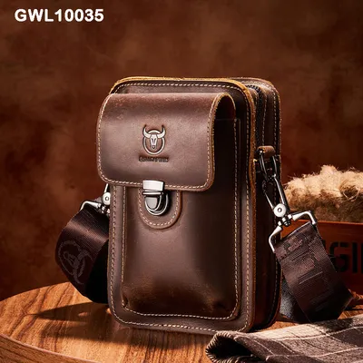 Crazy Horse Genuine Leather One-Shoulder Waist Bag