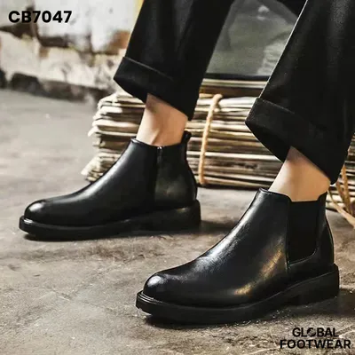 Genuine Leather Side Zipper British-style Chelsea Boots