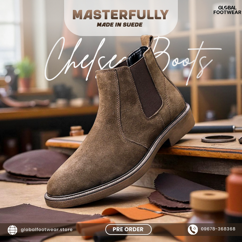 Pointy Toe Chelsea English Style Boots