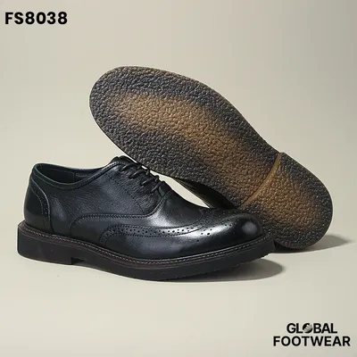 Brogue derby first layer cowhide  leather formal shoes