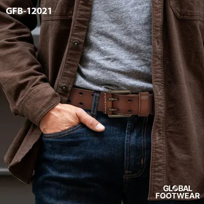 First layer cowhide alloy pin buckle belt retro versatile