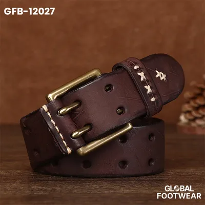 Men's Genuine Leather Retro Buckle Belt