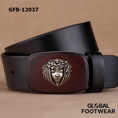 Genuine Leather Men's lazy belt