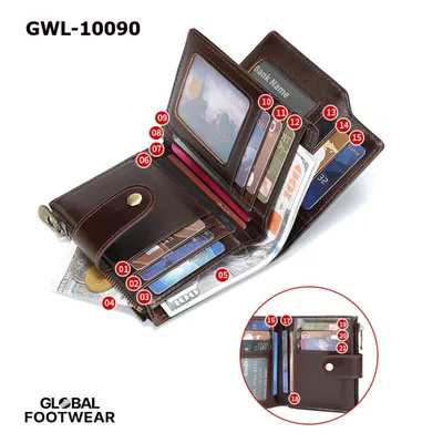 American Retro Genuine Leather RFID Anti-Theft  Men’s Wallet