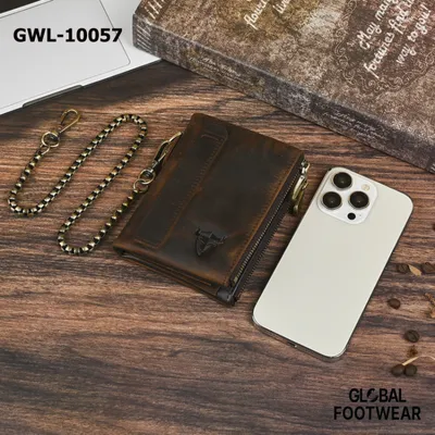 First layer Crazy Horse handmade retro men's short wallet