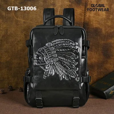 Genuine Leather Men's Backpack Fashion Vintage Handmade Travel Bag