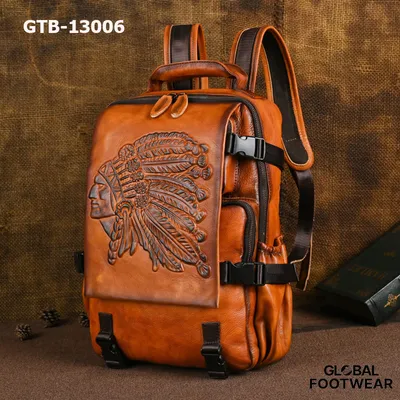 Genuine Leather Men's Backpack Fashion Vintage Handmade Travel Bag