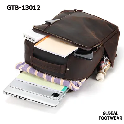 Men's Genuine Leather 15.6inch  large capacity Travel Bag
